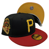 New Era Fitted 5950 Pitpirco 59asg Black Poly Scarlet Unisex Style : Hhh-yv-70637497