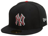New Era Ny Yankees Fitted Black/Redgreywhite Style # 505