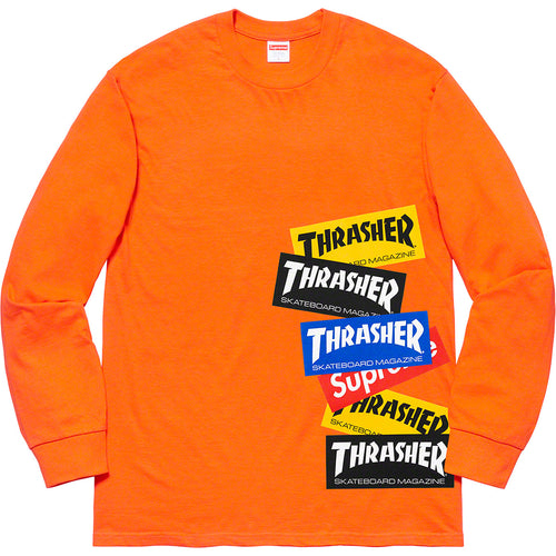 Supreme Thrasher Multi Logo L/s Tee Mens Style : Fw21t10