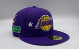 New Era Q3 Qt 59fifty 9523 Los Angeles Lakers Hat Mens Style : 60185128