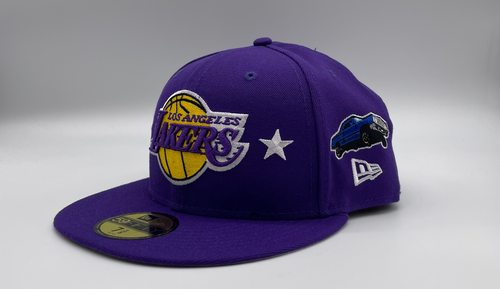 New Era Q3 Qt 59fifty 9523 Los Angeles Lakers Hat Mens Style : 60185128