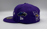 New Era Q3 Qt 59fifty 9523 Los Angeles Lakers Hat Mens Style : 60185128
