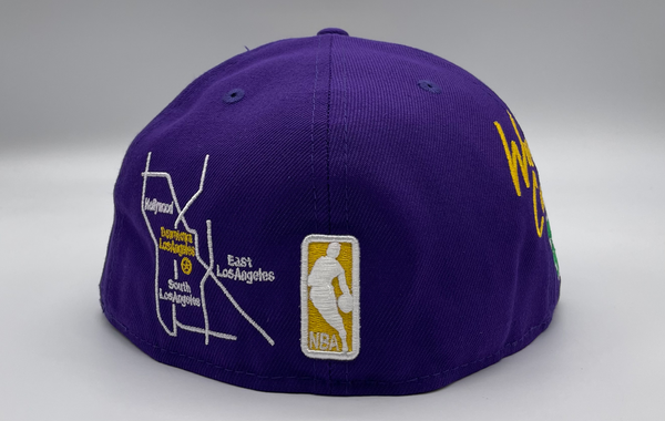 New Era Q3 Qt 59fifty 9523 Los Angeles Lakers Hat Mens Style : 60185128