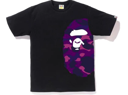 Bape Flame Side Big Ape Head Tee Mens Style : 912668