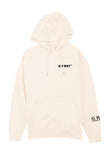 G WEST MEN`S FLEECE  PULLOVER HOODIE- WHISPER WHITE