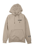 G WEST MEN`S FLEECE  PULLOVER HOODIE- BROWN RICE