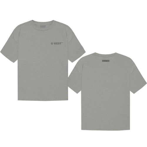 G WEST MEN`S  LIFESTYLE PREMIUM T-SHIRT - GRAY VIOLET