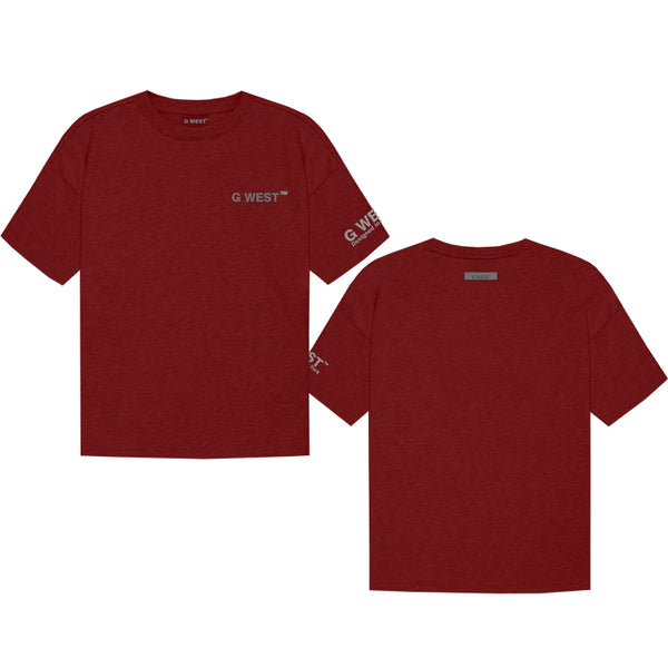 G WEST MEN`S  LIFESTYLE PREMIUM T-SHIRT - BRICK RED