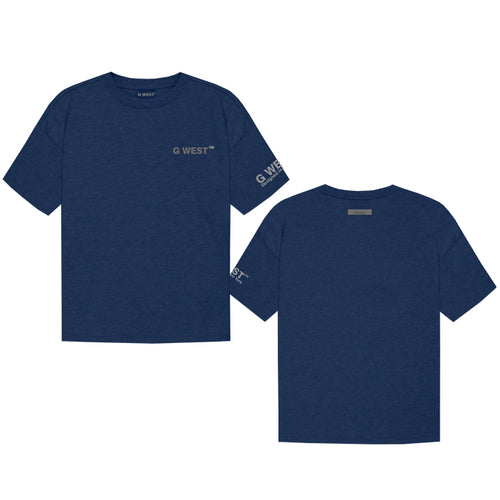 G WEST MEN`S  LIFESTYLE PREMIUM T-SHIRT - TRUE NAVY