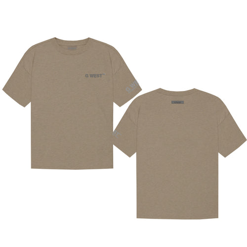 G WEST MEN`S  LIFESTYLE PREMIUM T-SHIRT - OXFORD TAN