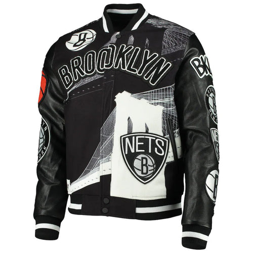 Pro Standard Brooklyn Nets Remix Varsity Full-zip Jacket Mens Style : Bbn652877