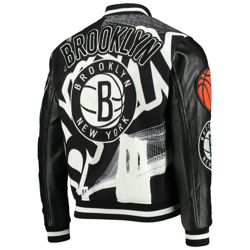 Pro Standard Brooklyn Nets Remix Varsity Full-zip Jacket Mens Style : Bbn652877