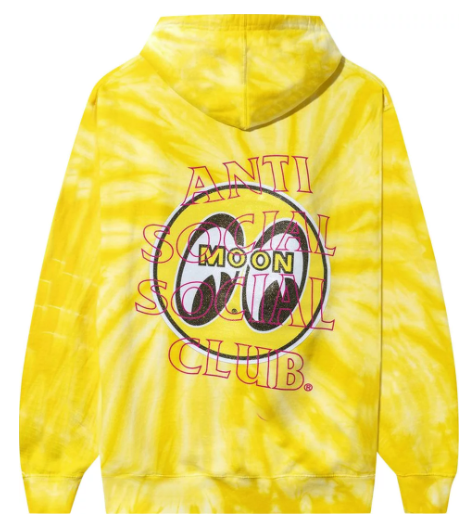 Anti Social Social Club X Mooneyes Glitter Crossfire Tie Dye Hoodie Mens Style : 7012095