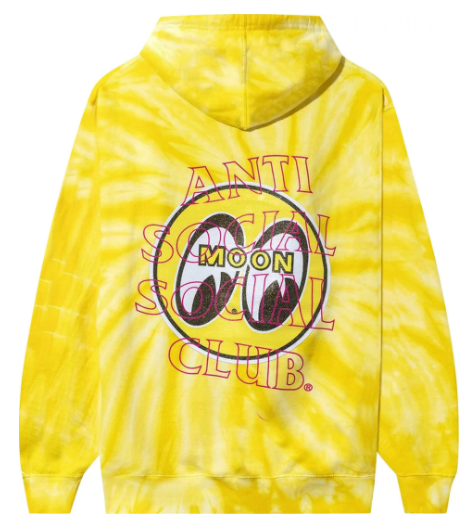 Anti social social club tie dye hoodie hotsell