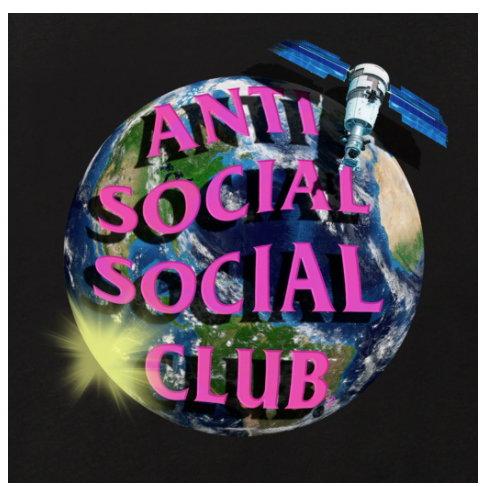 Anti Social Social Club Worldwide Hoodie Mens Style : 7012422