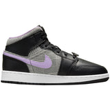 AIR JORDAN 1 MID SE GS 'HOUNDSTOOTH'