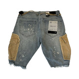 Smoke Rise Belted Cargo Fashion Denim Short Mens Style : Js22141