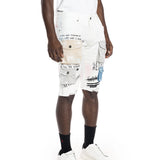 Smoke Rise Colorblock Denim Short Mens Style : Js22244