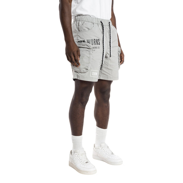 Smoke Rise Printed Utility Fashion Nylon Short Mens Style : Ws22282