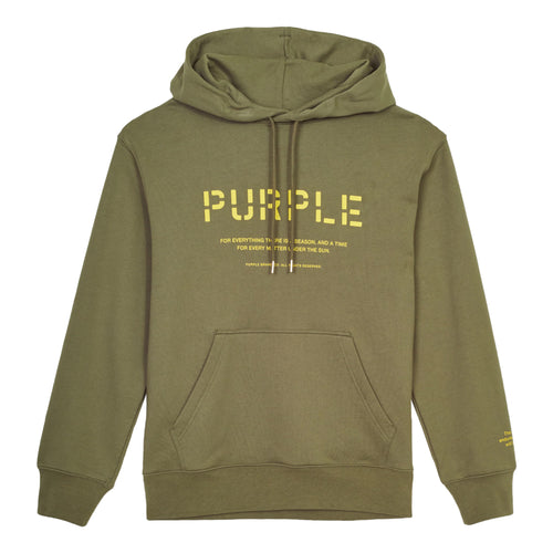 Purple-brand French Terry Stencil Logo Hoodie Mens Style : P410-fmsh222