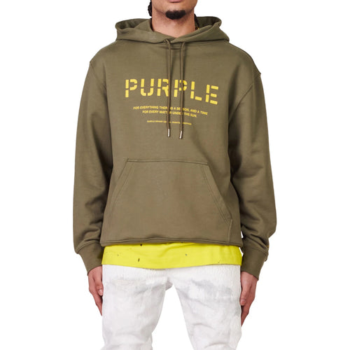 Purple-brand French Terry Stencil Logo Hoodie Mens Style : P410-fmsh222