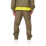 Purple-brand French Terry Stencil W/paint Joggers Mens Style : P412-fmsj222