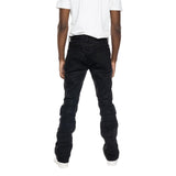 Smoke Rise Rip & Repair Stacked Flare Fashion Jean Mens Style : Jp22349