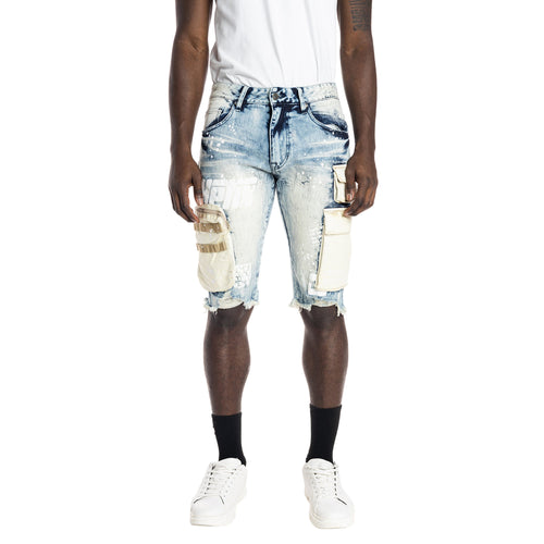 Smoke Rise Utility Fashoin Denim Short Mens Style : Js22237