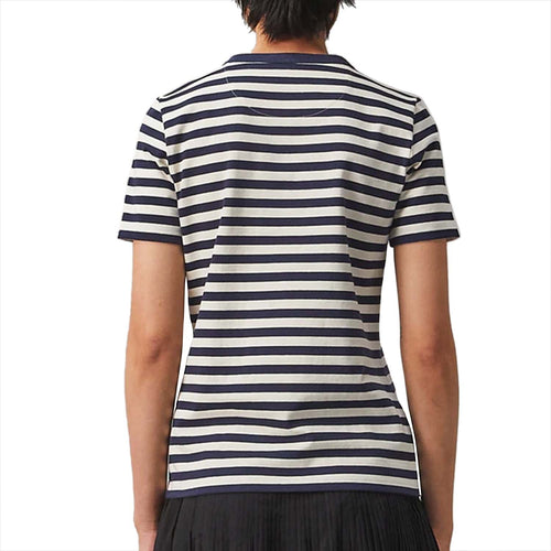 Tory Burch Stripe Logo T-shirt Womens Style : 63871