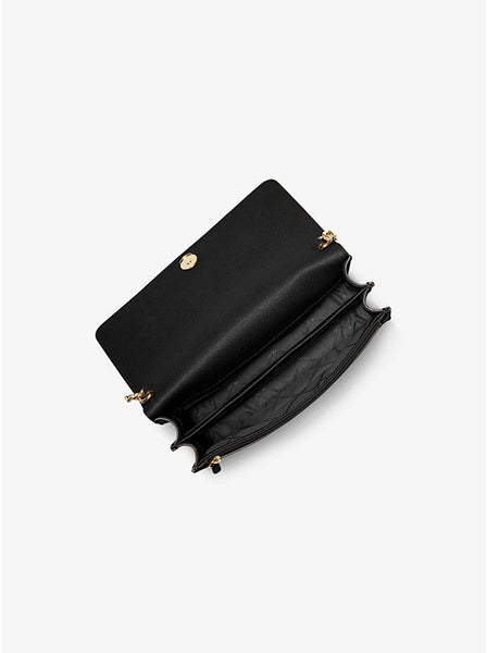 Daniela Large Saffiano Leather Crossbody Bag Style # 32S0GDDC3L Black