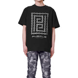 Purple-brand Textured Jersey Ss Tee-meander Chain Mens Style : P104-jbsc322
