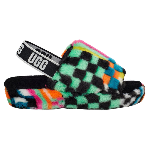 Ugg Fluff Yeah Slide Checks Womens Style : 1135510