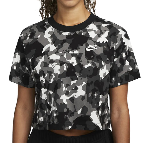 Nike Short-Sleeve Printed Crop Tee Womens Style : Dq5966