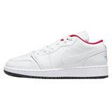 Jordan 1 Low White Gym Red Black (GS)