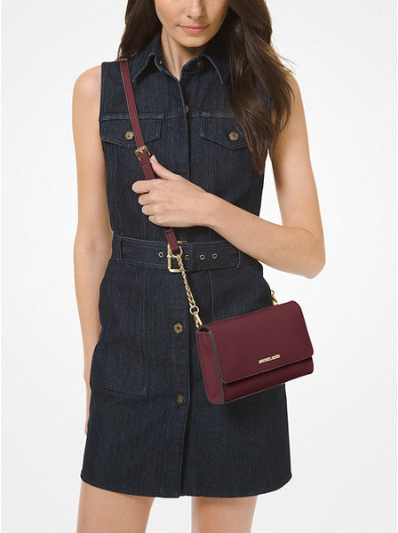 Daniela Large Saffiano Leather Crossbody Bag | Michael Kors Style # 35S9GTVC3L Merlot