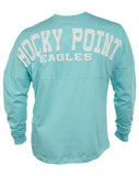 Basix Of America Rocky Point Eagles Long Sleeves Jumbo Crewneck T-Shirt Womens Style : MN-5660