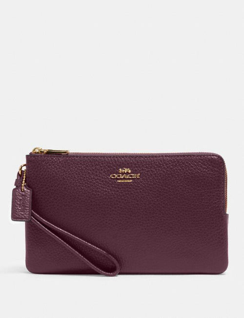 Double Zip Wallet style# 6644 Im/Boysenberry