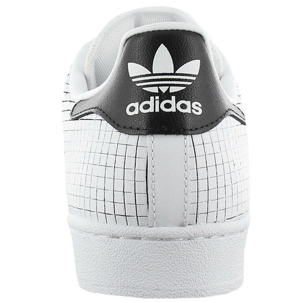 Adidas Originals Superstar Gridded Leather White Black Mens Style :AQ8333