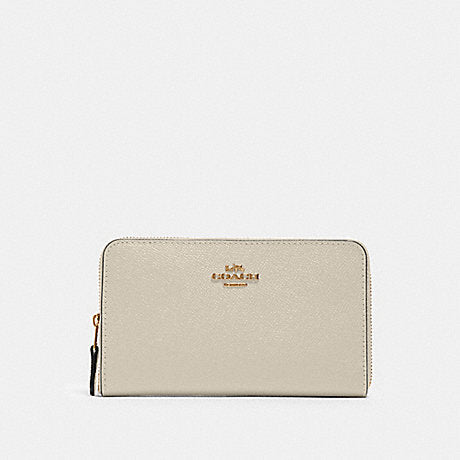 Coach Medium Zip Around Wallet Style # 87735 Chalk