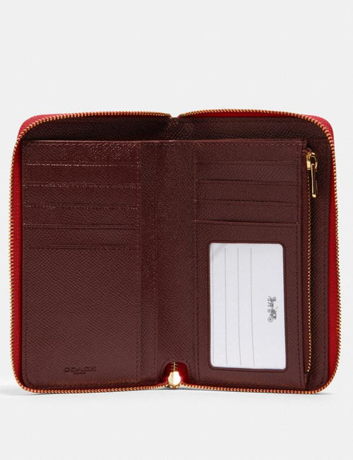 COACH: Medium Zip Around Wallet style# 87735 IM/1941 Red