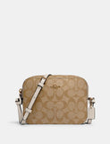 Mini Camera Bag in Signature Canvas COACH Style # 91677 Im/Light Khaki Chalk
