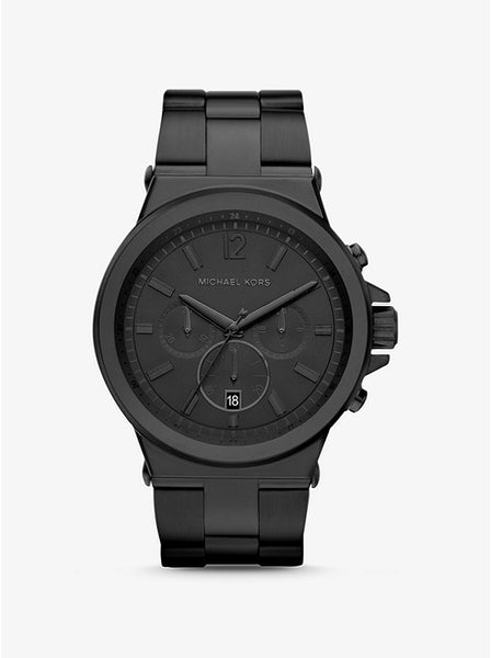 Oversized Dylan Black-Tone Watch Style # MK8279