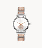 Michael Kors Women's Portia Three-Hand Two-Tone Stainless Steel Watch Style # MK4352