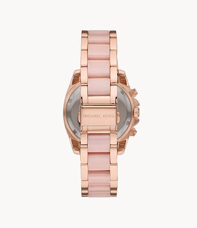 Michael Kors Blair Chronograph Rose Gold-Tone Stainless Steel Watch Style # MK6763