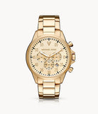 Michael Kors Men's Gage Chronograph Gold-Tone Stainless Steel Watch Style# MK8491