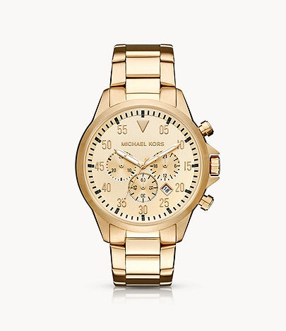 Michael Kors Men's Gage Chronograph Gold-Tone Stainless Steel Watch Style# MK8491