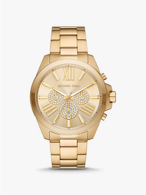 Oversized Wren Pavé Gold-tone Watch Style # MK8928 Gold