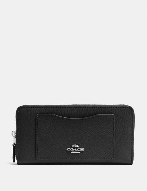 ACCORDION ZIP WALLET Coach Style # F54007 Black/Silver