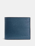 Coach Compact Id Wallet Style # F59112 DARK DENIM