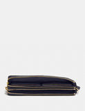 Double Zip Wallet style# F87587 Midnight/Light Gold